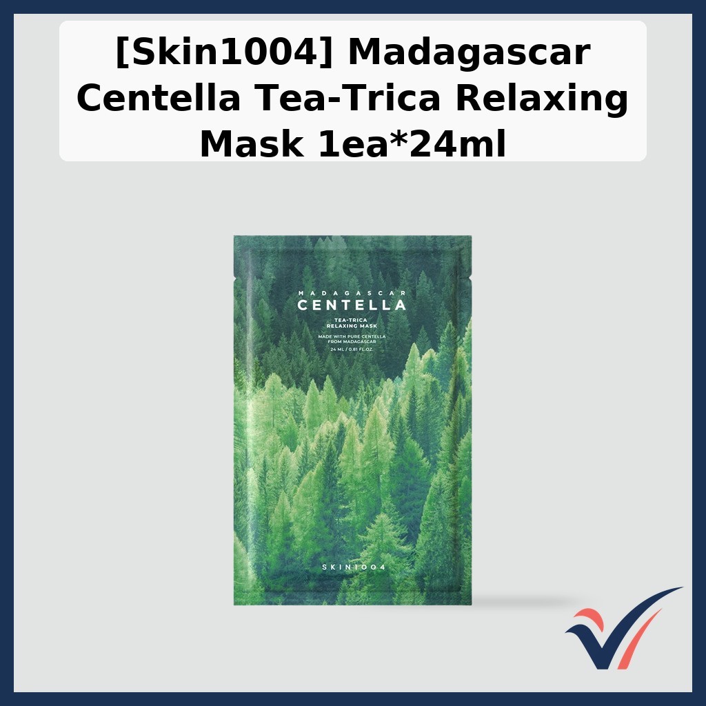 [Skin1004] Máscara Relaxante Madagascar Centella Tea-Trica 1ea * 24ml/Facial Coreana/Efeito De Relaxamento Por vibepick