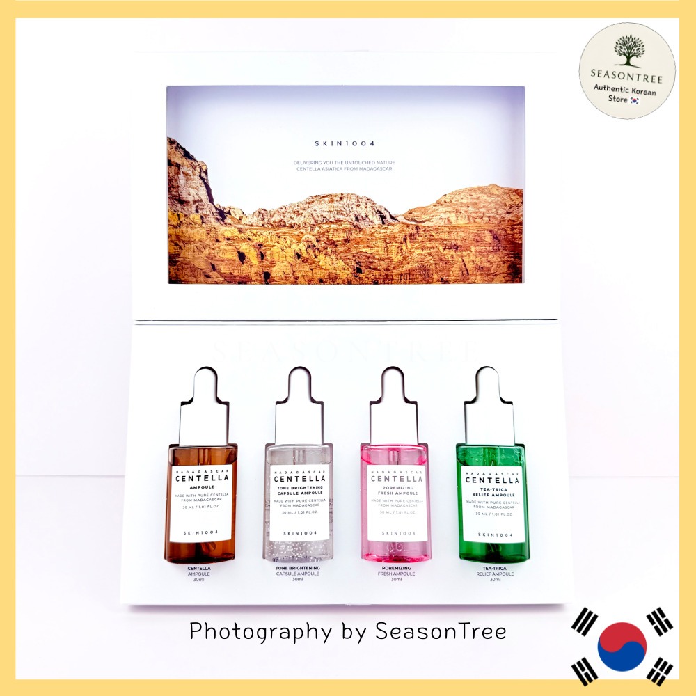 [SKIN1004] Kit Ampola Madagascar Centella (30ml x 4ea)/Poremizante/Iluminador/Alívio Tea-Trica