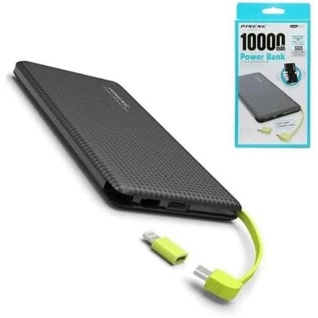 Carregador Portátil Pineng Power Bank 10.000mah/5000mah com adaptador iPhone, V8