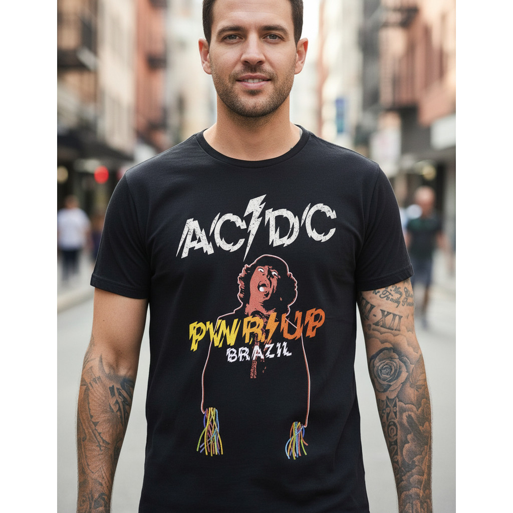 Camiseta Acdc Power Up Show Brasil Datas 2026 Turnê Rock