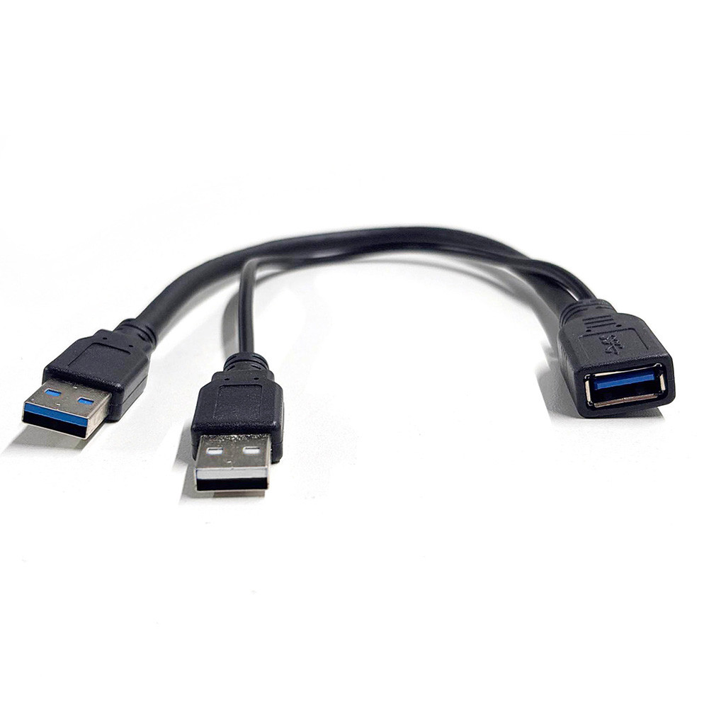 USB 3.0 Fêmea Para Dual Macho Extra Power Data Y Splitter Cabo De Extensão [covdes.br]
