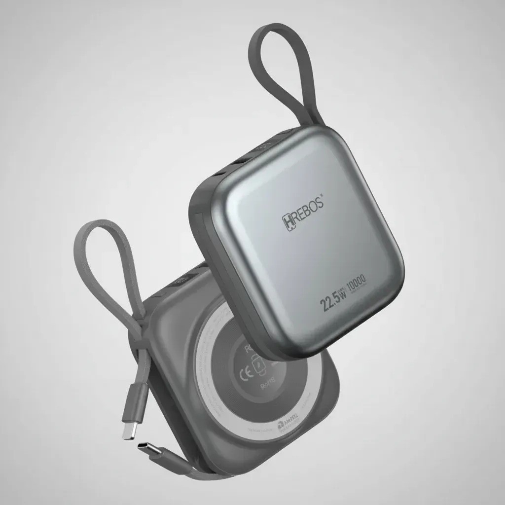 Power Bank MiniVolt Hrebos PB-918 10.000mAh 22,5W com USB-C - TURBO