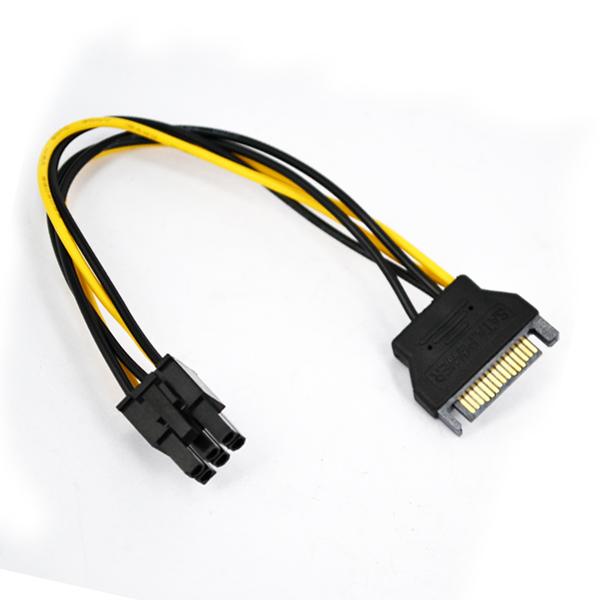 Cabo Adaptador Sata Macho Power P/ 6 Pinos Vga Pci-express