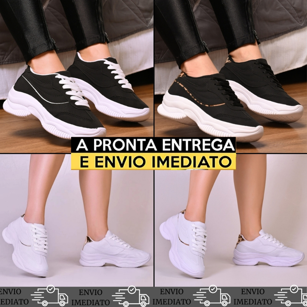 Tênis Feminino Casual Leve Confortável Estilo Blogueirinha Lançamento