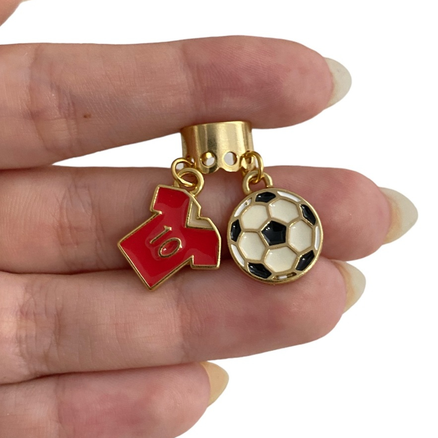 Pingentes de Bomba de Chimarrão Inter Sport Club Internacional folheado a ouro 18k