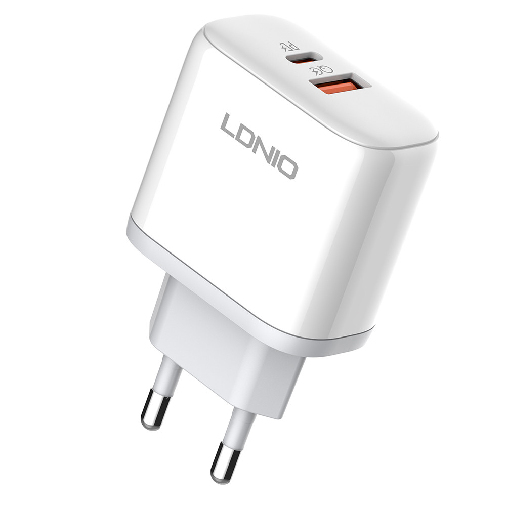 Carregador Rápido Usb A/C LDNIO 45W PD+QC4+|QC3.0 Branco