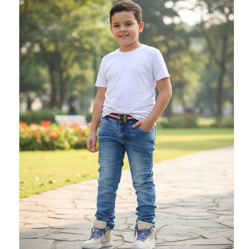Calça masculina juvenil com ajuste e lycra Tam 10 12 14 e 16 anos.