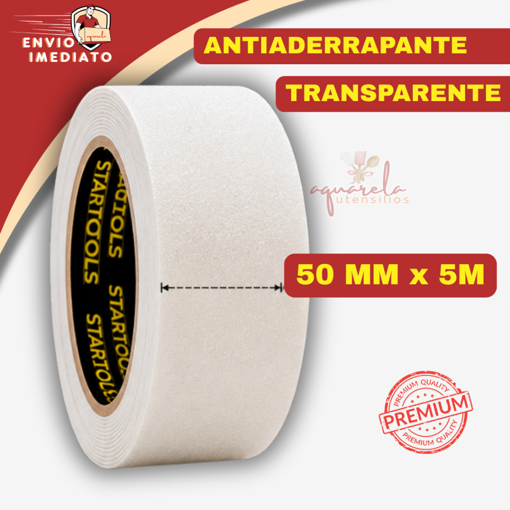 Fita Adesiva Transparente Antiderrapante Incolor 5 Metros Multiuso Universal Escada Ambiente Externo Autoadesiva