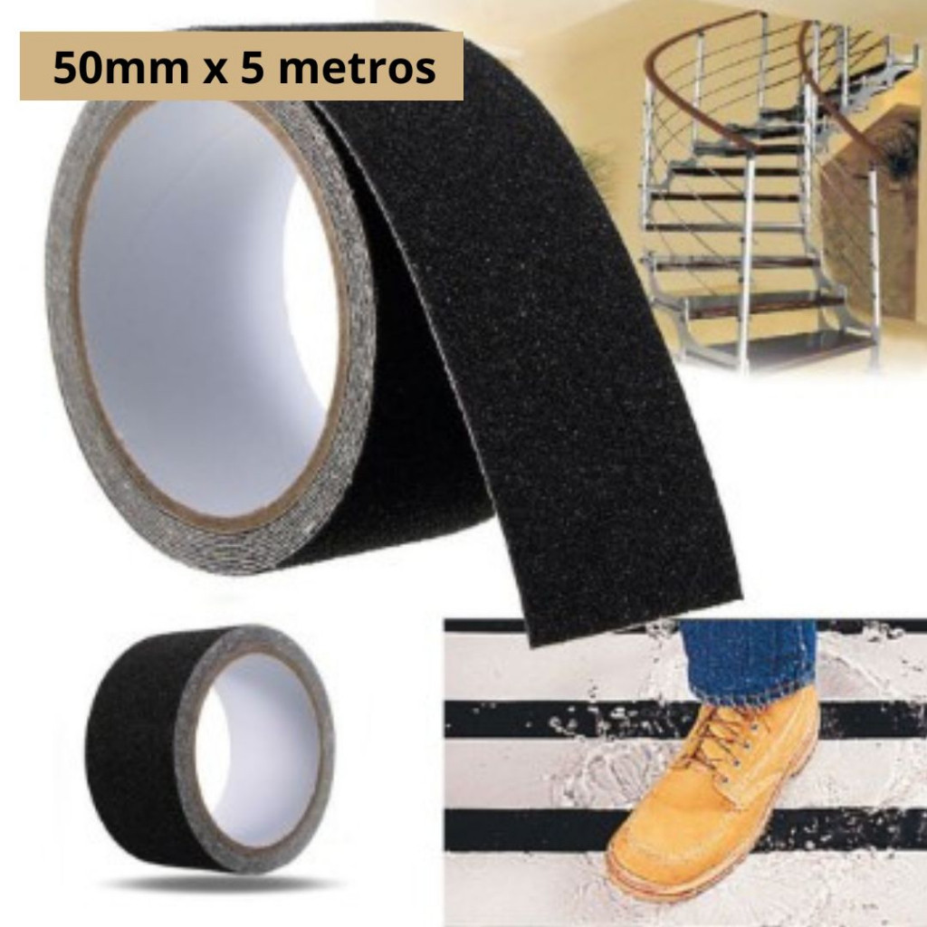 Fita Antiderrapante 5m X 50mm Escada Rampa Autoadesiva