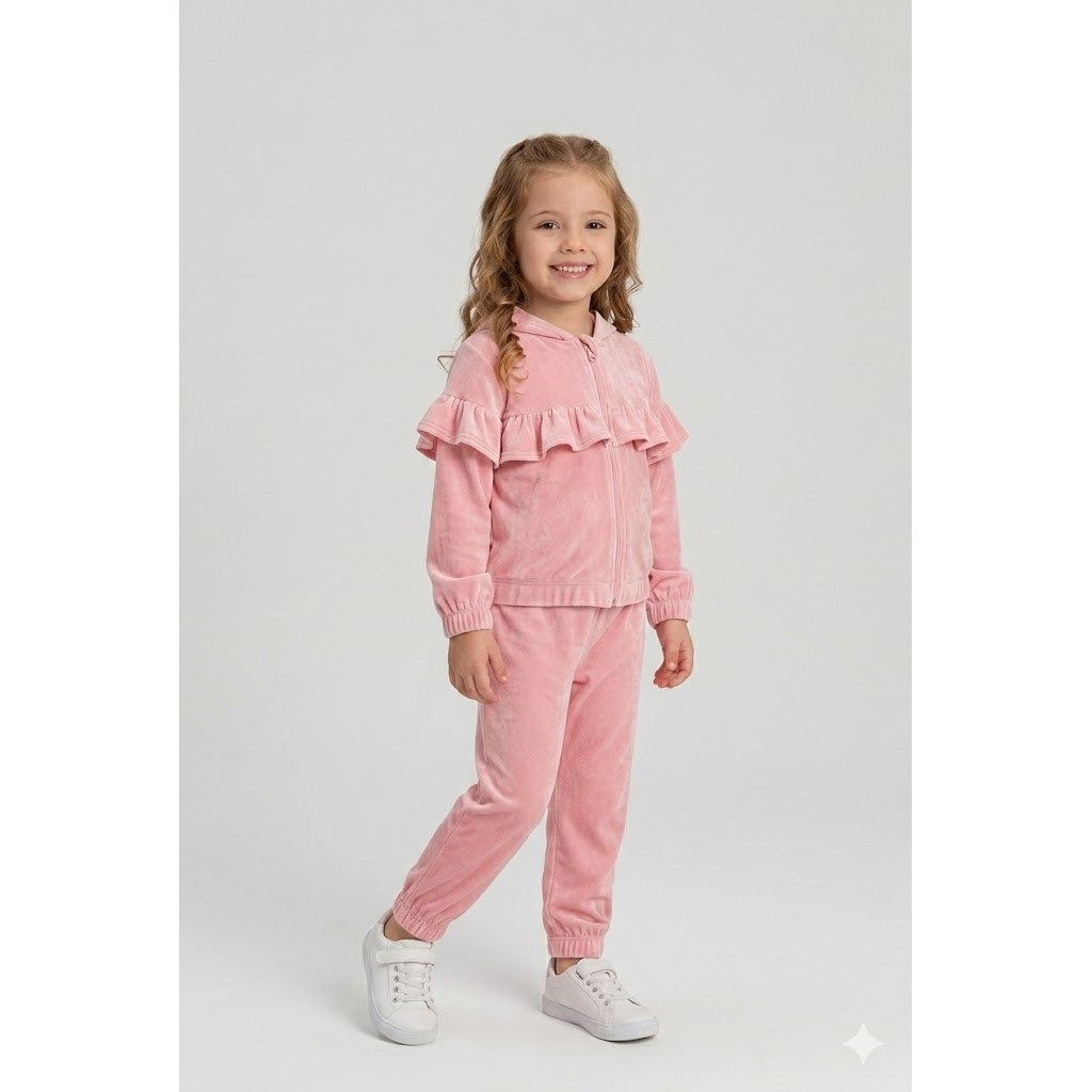 Conjunto Inverno Menina Calça E Jaqueta Plush Infanti