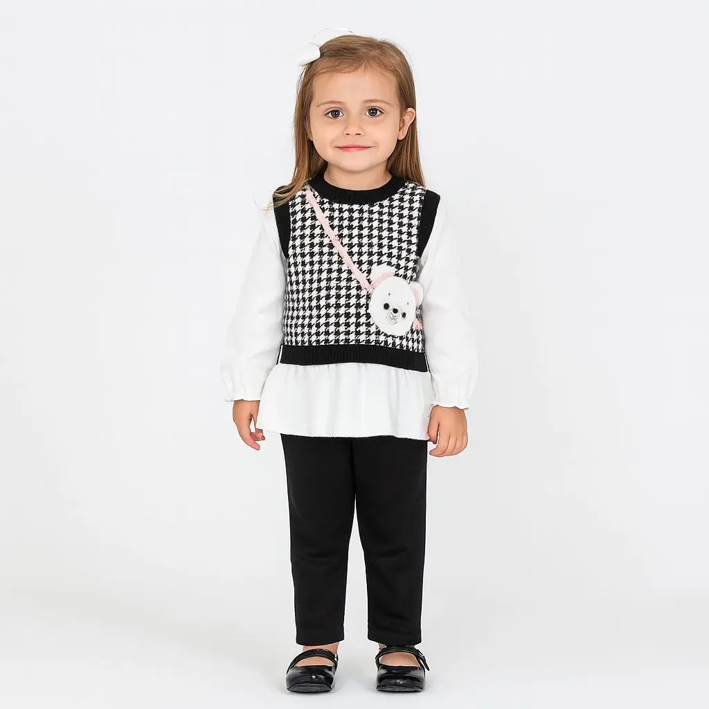 Conjunto Inverno Menina Blusa M/l E Legging Termica Infanti