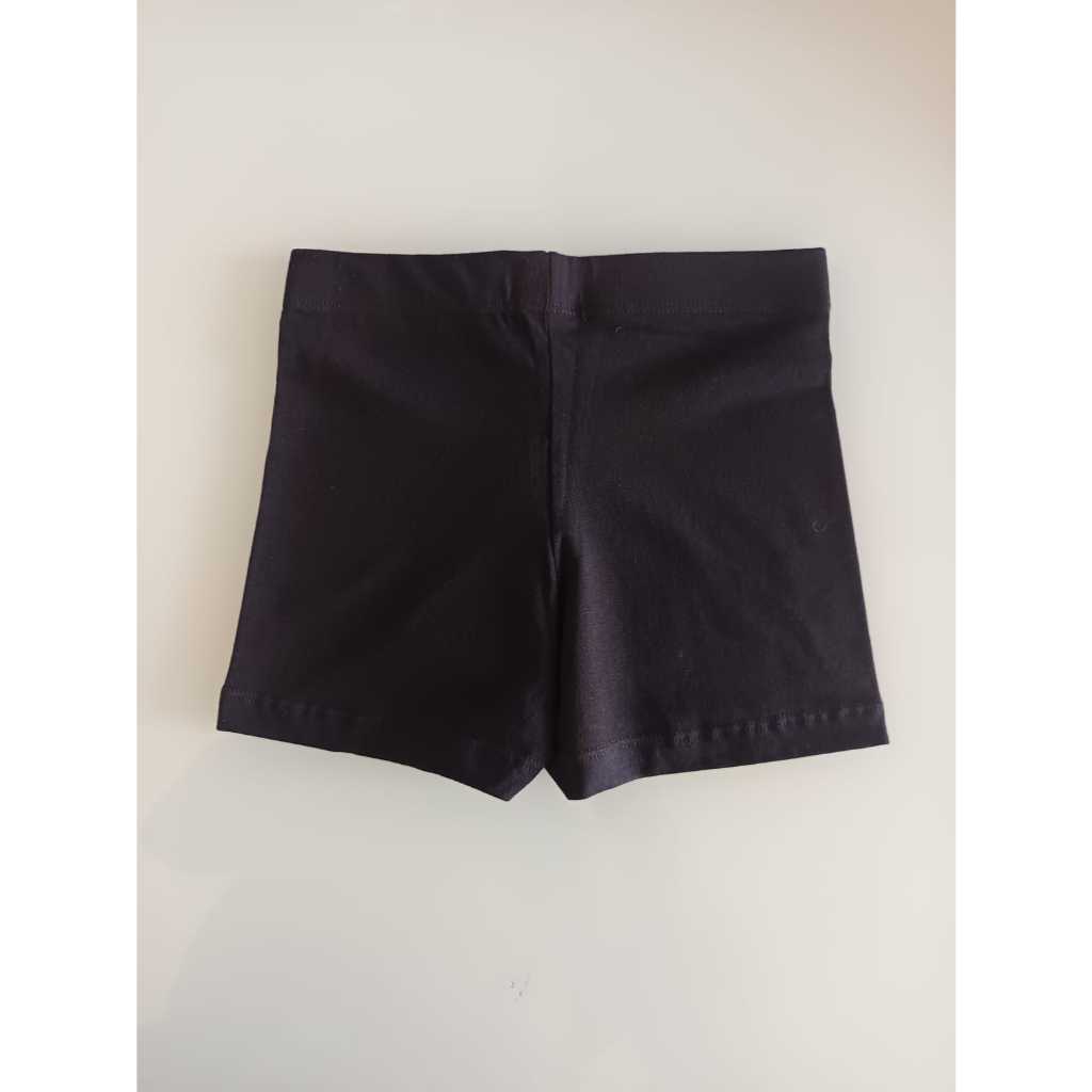 Short Infantil em Cotton pra Meninas Preto Infanti Shorts