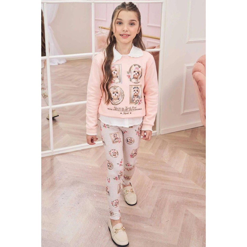 Conjunto Blusão Moletom Pelúcia e Legging Termoskin Infanti