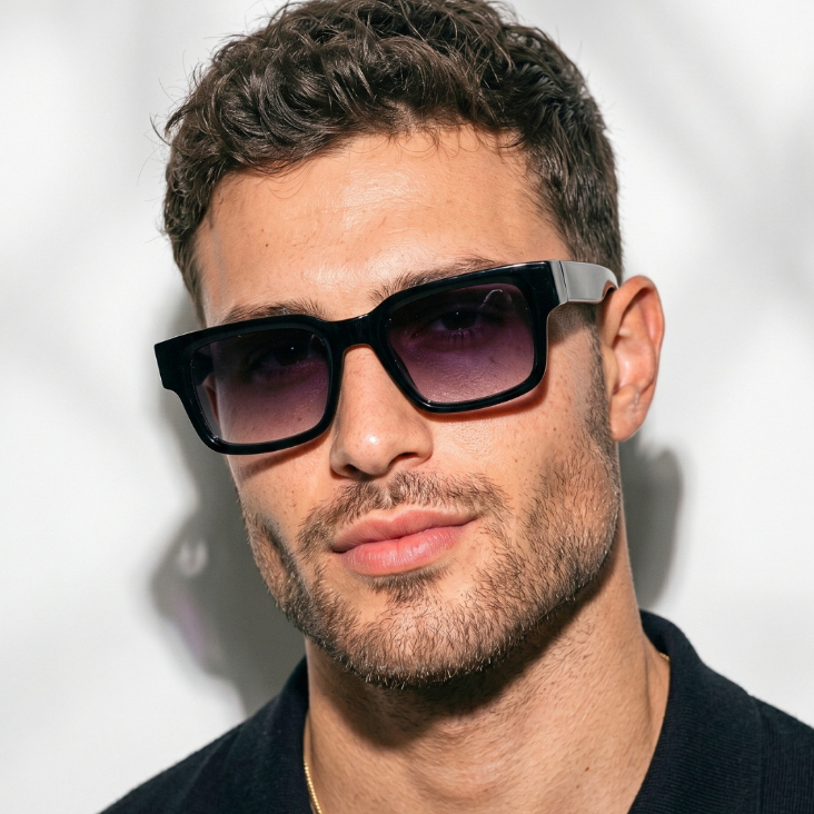 Óculos de Sol Quadrado Acetato Premium Elegante Tendencia Verão Vintage uv400 Masculino Feminino