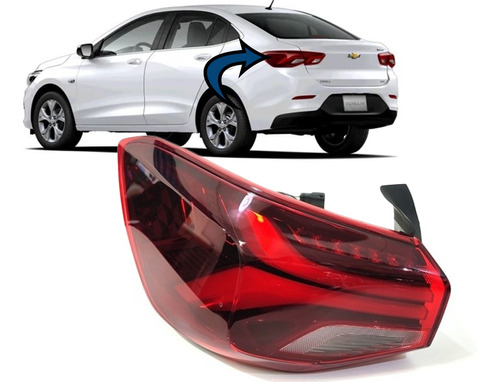 Lanterna Tras Onix Plus 2020 2021 2022 2023 Sedan Sem Led
