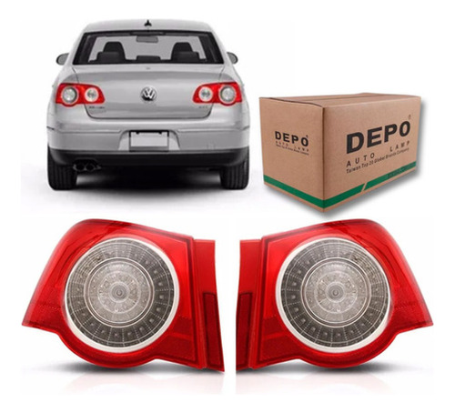Lanterna Passat Sedan 2006 2007 2008 2009 Com Led Depo