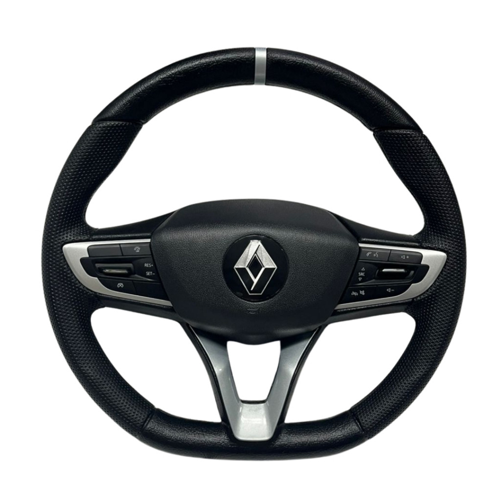 VOLANTE ESPORTIVO TRACKER CLIO SANDERO LOGAN KANGOO SCENIC MEGANE COM LED COMANDOS SEM FUNÇÃO