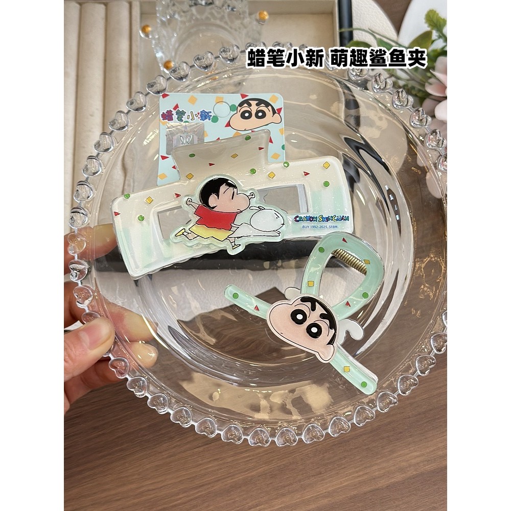 Genuíno Crayon Shin-Chan Grab clip japonês coreano menina verão acrílico garra clipe acessórios para o cabelo banho tuba