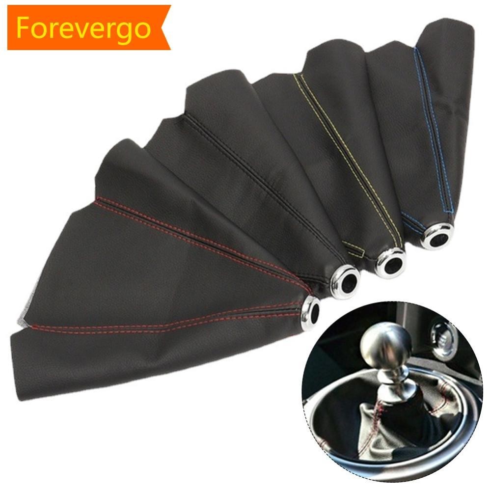 forevergo Universal Car Gear Shift Colarinhos De Mudança De Marcha De Carro De Fibra De Carbono Manípulo Manual