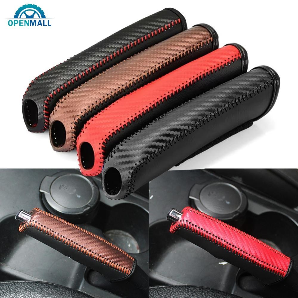 OPENMALL Universal Car PU Leather Gears Capa De Freio De Mão Alavanca De Mudança Coleiras Anti-Skid Estacionamento Autom
