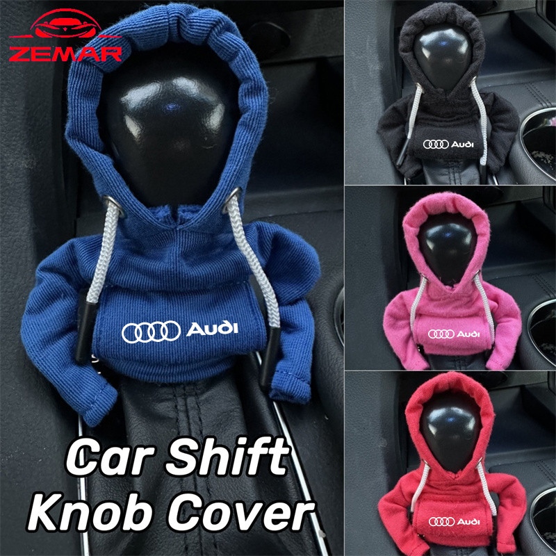Audi Car Shift Knob Cover Criativo Hoodie Universal Handle Gear Lever Para A3 8l A1 Q5 TT mk2 A5 A4 B7 B8 B5 A6 C7 C6 Q7 Q3 Q2 E-tron