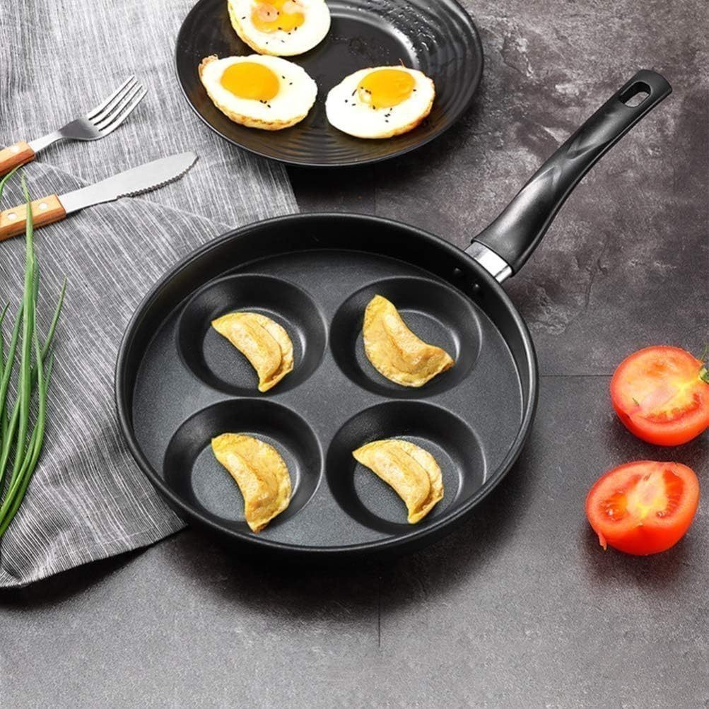 Frigideira Antiaderente 4 em 1 Divisórias Omelete Ovo Sanduíche Grill Fritura Panela Cozinha