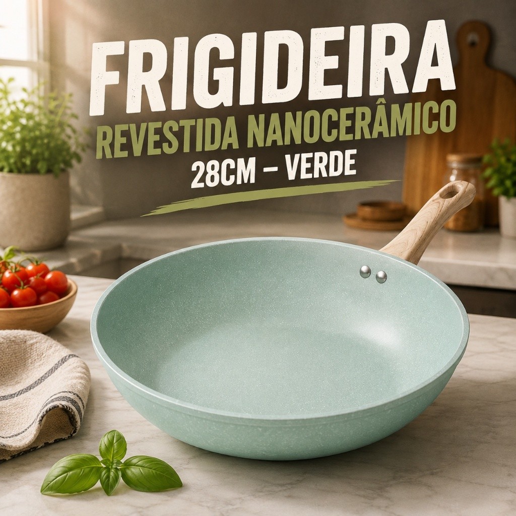 Frigideira Antiaderente Panela Cozinha Fritura Ovos Carnes Legumes Preparos Caçarola