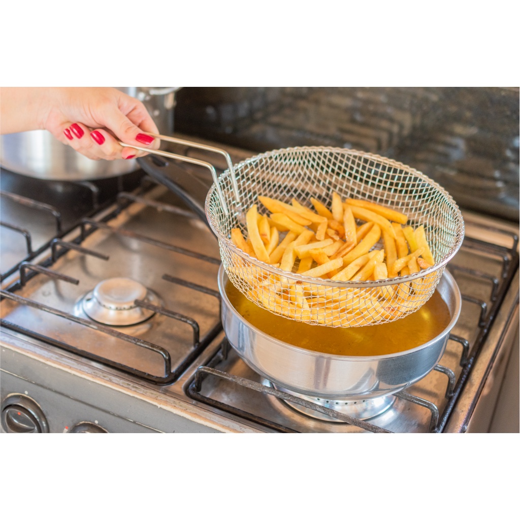Frigideira Panela Fritadeira Para Batata Frita Frangos Empanados Frituras