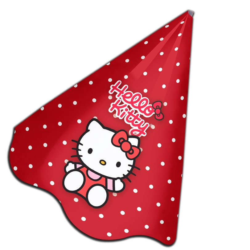 🎉Kit's Com 15 Chapéu De Festa Infantil - Chapeuzinho Para Aniversário Hello Kitty Vermelha