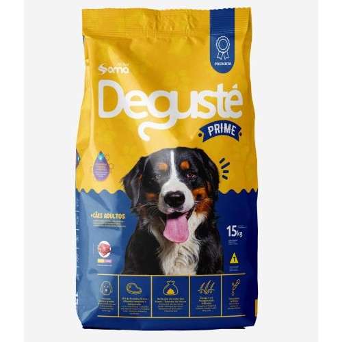 Ração Degusté Prime Adultos - Raças Médias e Grandes 15Kg