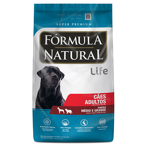 Racao Formula Natural Life Adulto Racas Medias e Grandes 15kg