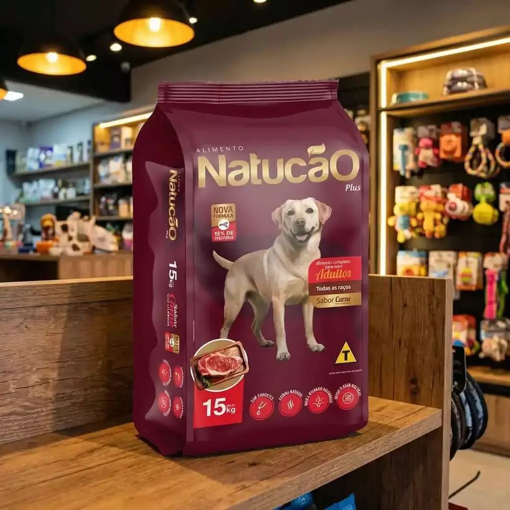 Ração Para Cão 15KG NATUCÃO CARNE Adulto Raças Médias e Grandes 15 KG