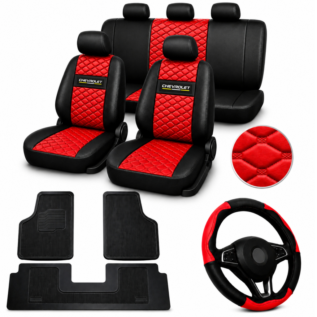 kit Capa De Banco Em Couro Automotivo Couro CHEVROLET GM BOLT COBALT JOY AGILE KADET CRUZE