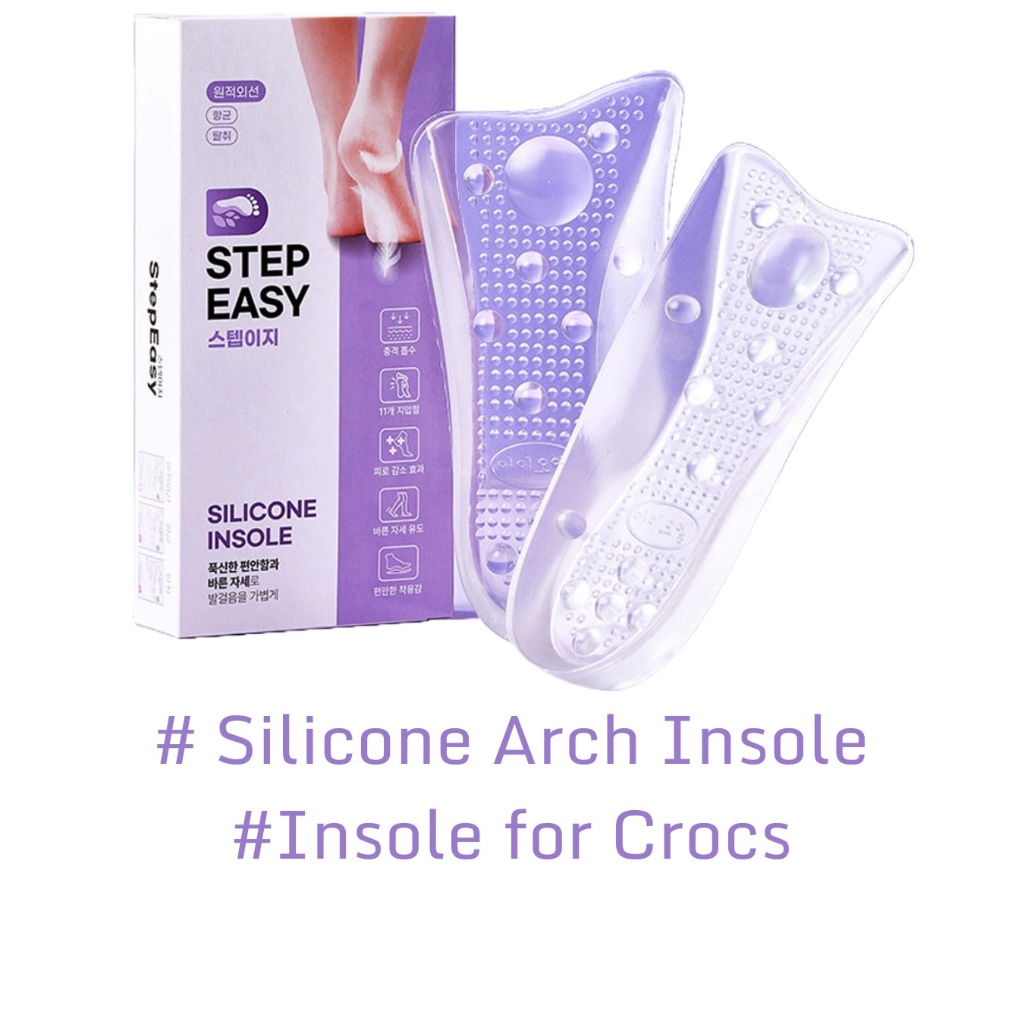 Palmilhas De Arco De Silicone STEP EASY Para Dor No Calcanhar , Pés Chatos E Conforto O Dia Todo