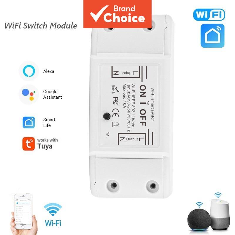 Compatível com o aplicativo Tuya Smart Life, é um interruptor universal temporizador sem fio, com controle remoto,