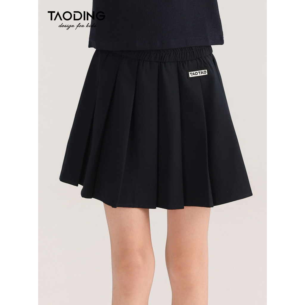 Taoting Saias plissadas para meninas, saias grandes para crianças, estudantes, meninas, estilo Preppy, saias azuis marin
