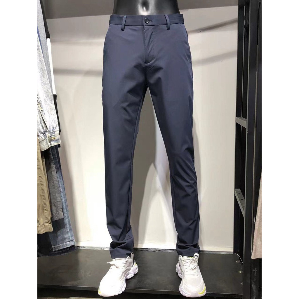 Marca roupas masculinas Jck Jns verão novo estilo estilo fino masculino fino ajuste pequeno reto pés pequenos azul marin