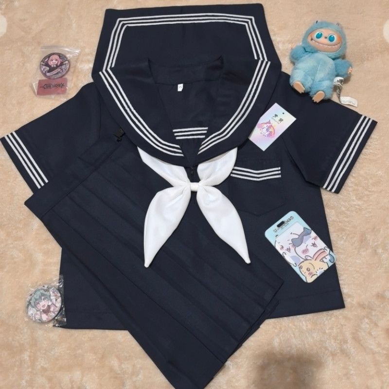 Jk uniforme de marinheiro estilo básico japonês jk uniforme estilo Preppy uniforme escolar terno japonês roupas de marin