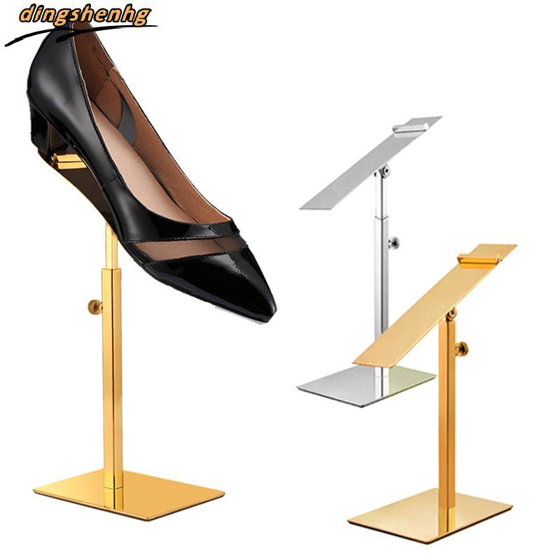 Mulher Sapatos Expositor Anti Deslizamento Durável Masculino Prateleira De Sapato De Couro Para Desktop Loja Riser Ajust