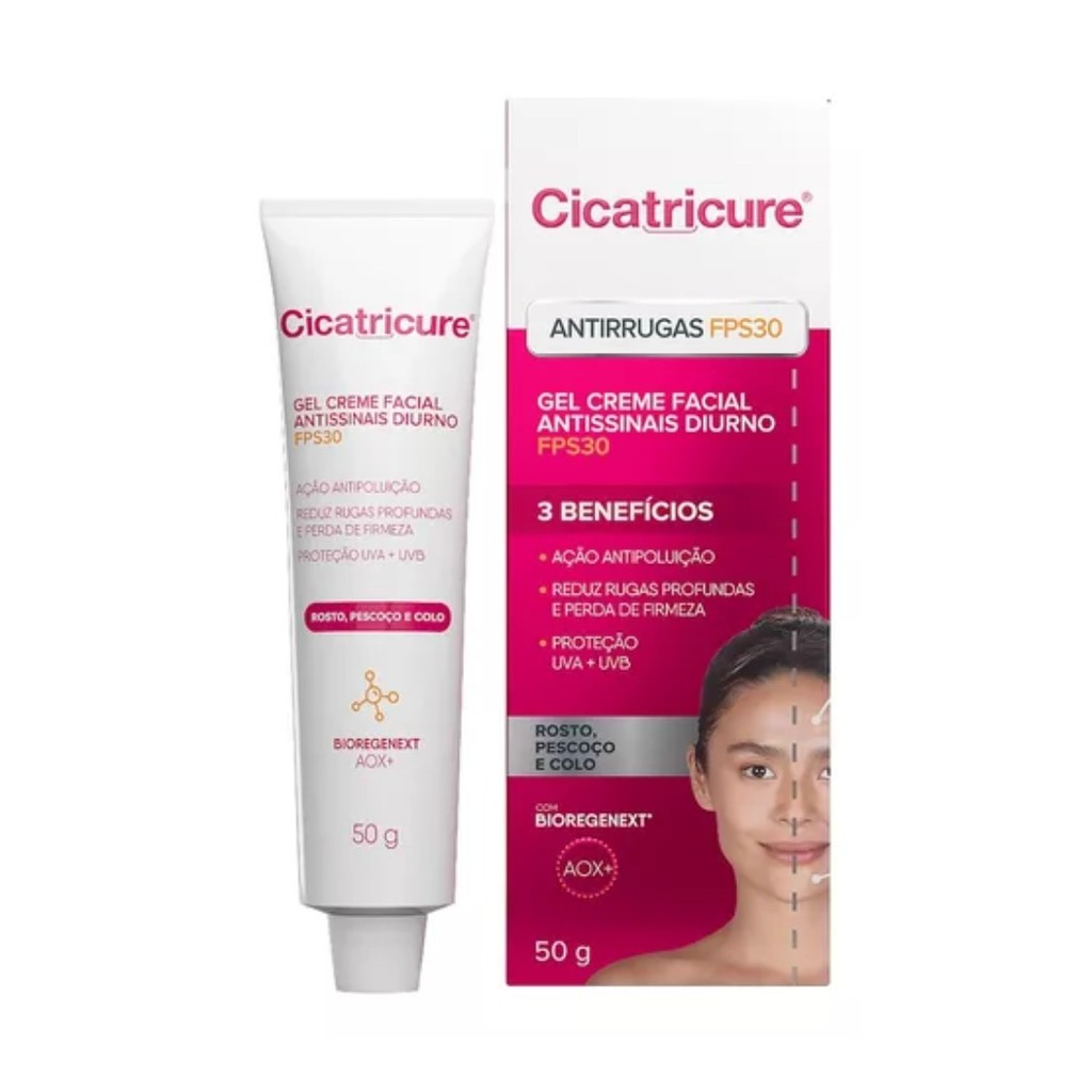 Gel Creme Facial Antirrugas Diurno Fps30 Cicatricure 50g