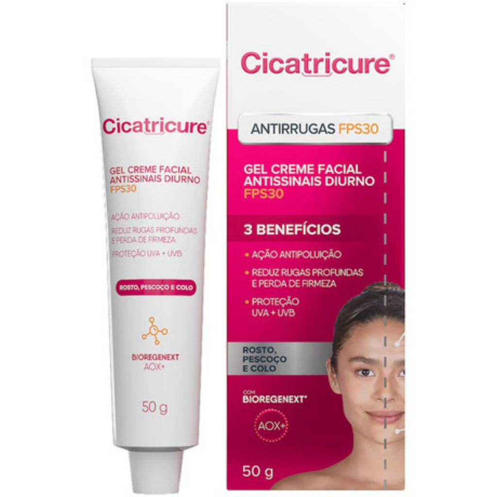 CICATRECURE GEL CREME ANTIRRUGAS DIURNO FPS30 50G