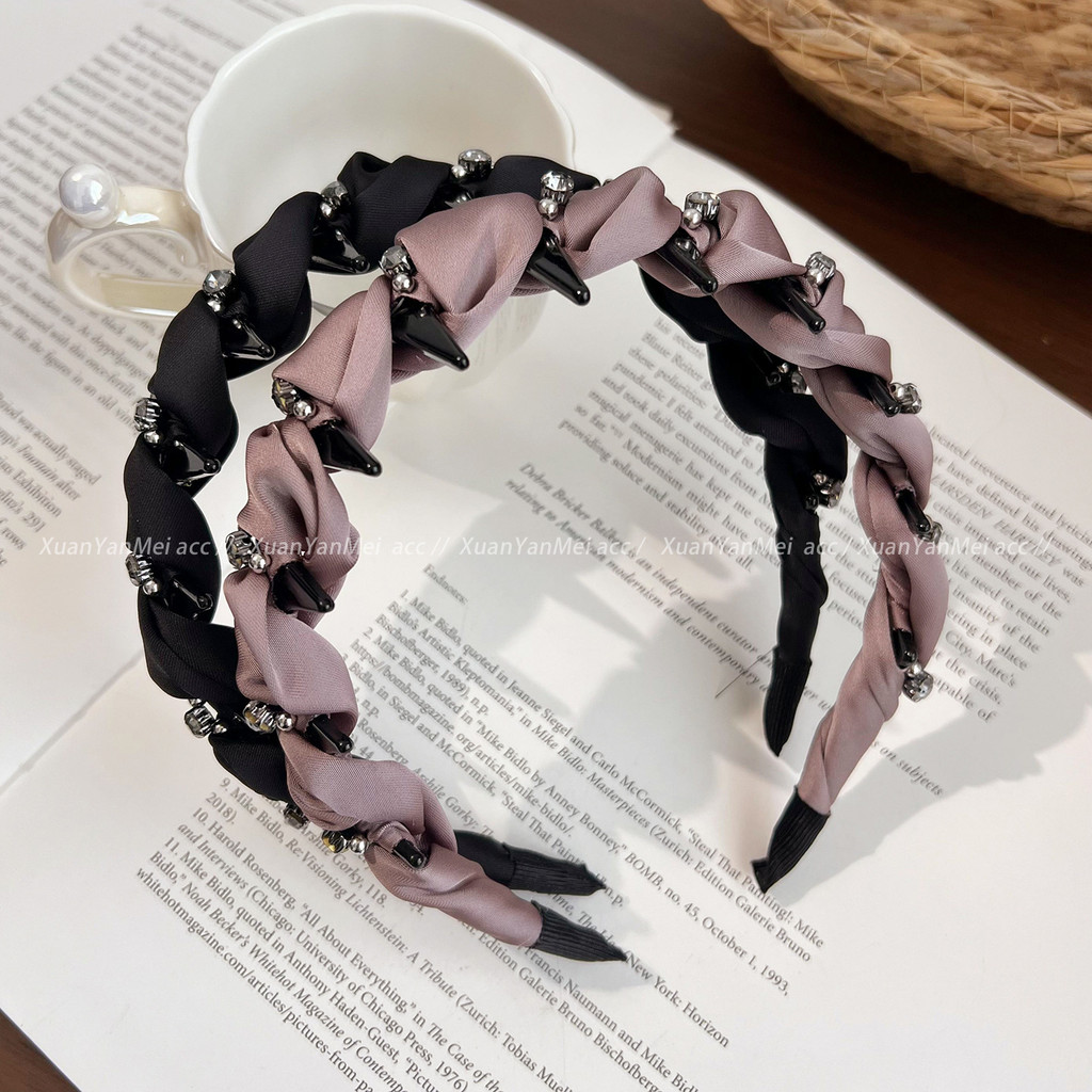 Fofo high-Top bandana com dentes Anti-deslizamento onda Hairpin feminino high-End moda estilo ocidental pequeno rosto ba