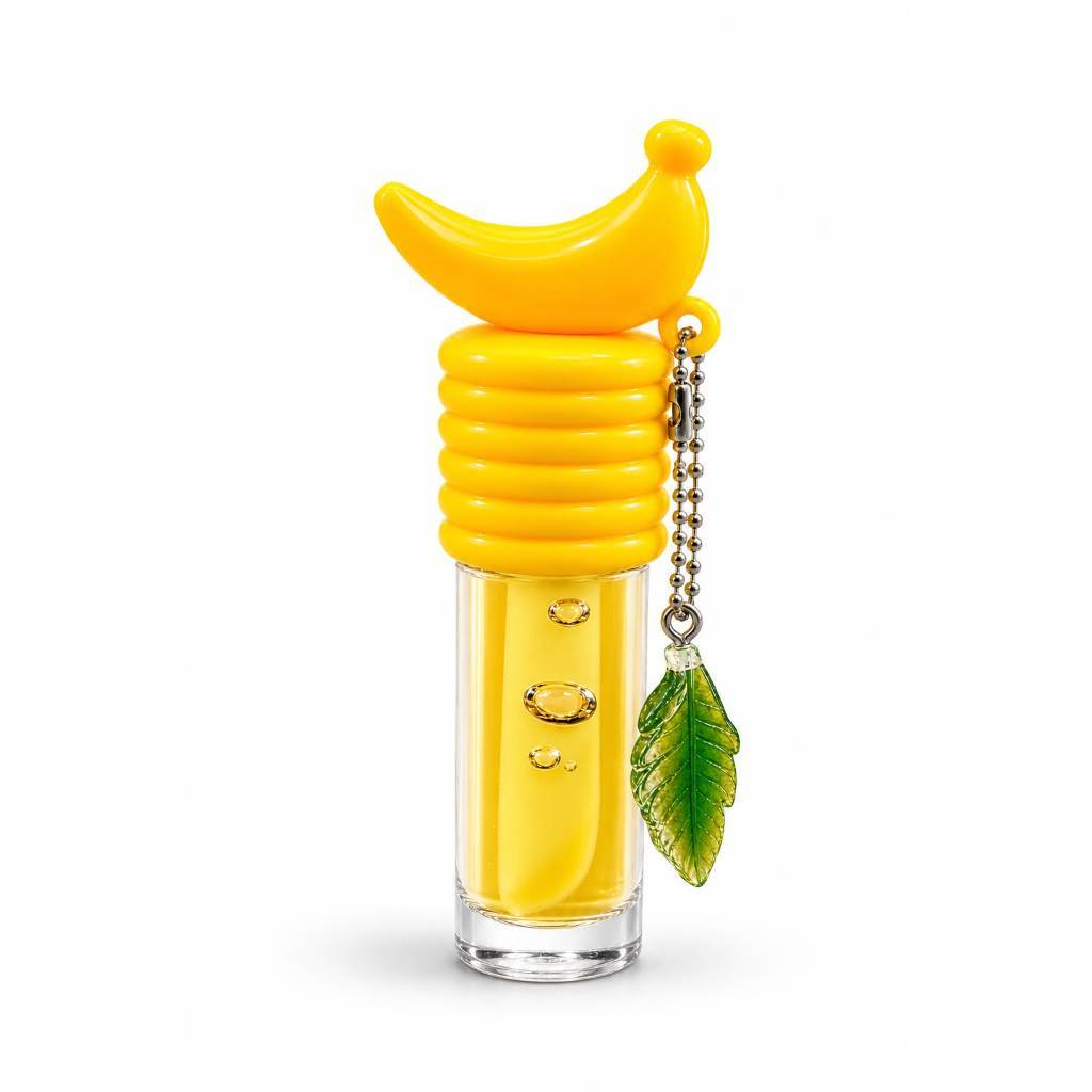 Gloss Labial Bananinha com Chaveiro Fofo Lip Oil Brilho Hidratante Com Cheiro Adulto Infantil