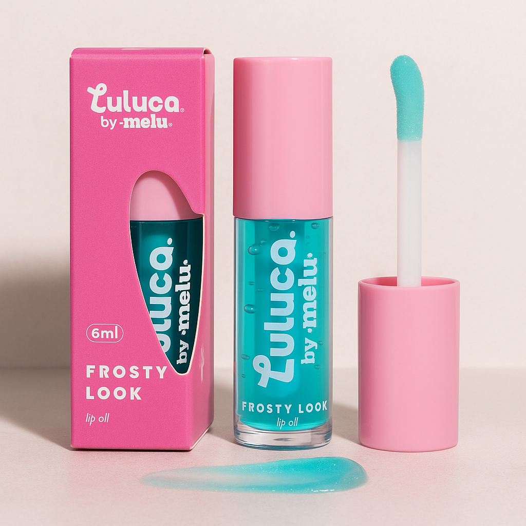 Lip Oil Frosty Look Luluca By MELU RUBY ROSE Efeito Gelado Hidratação e Brilho