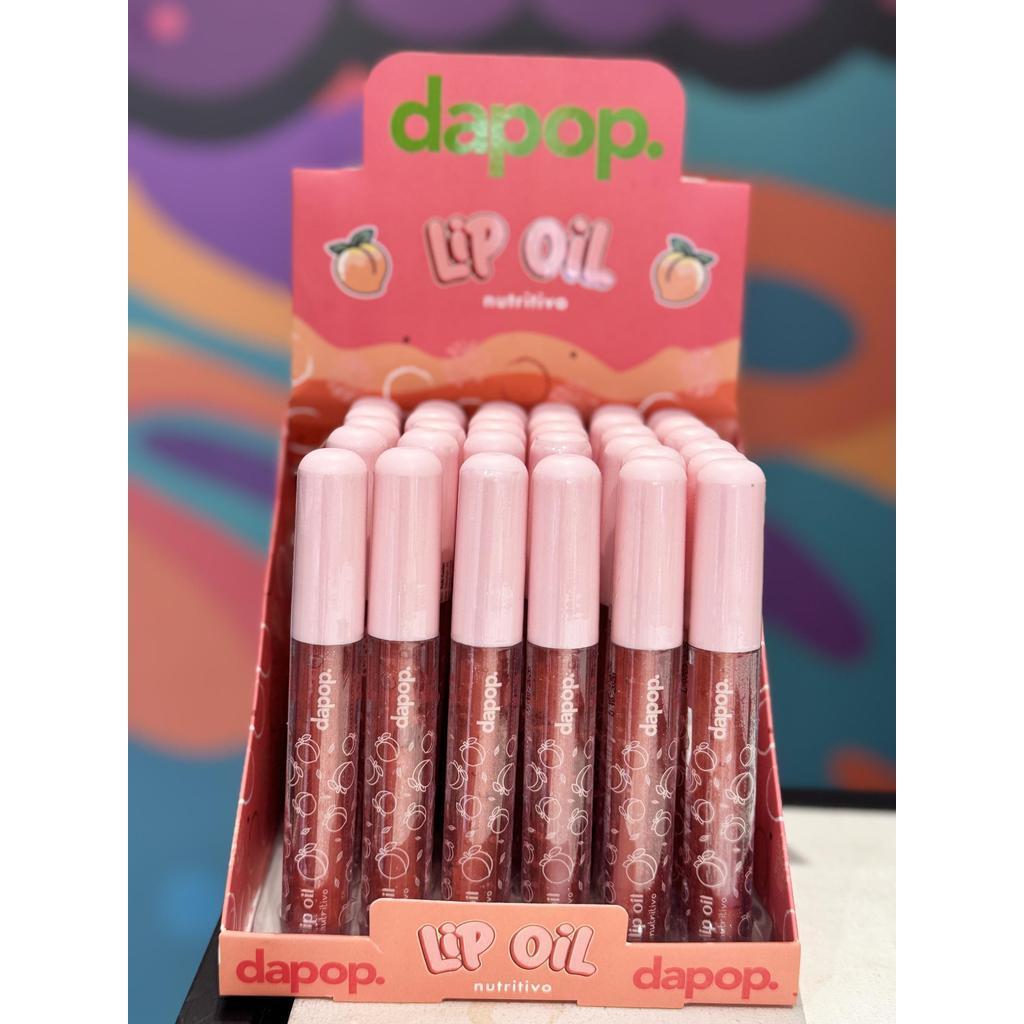Lip Oil Nutritivo Pêssego Dapop Hidratação e Brilho Natural Lábios Macios