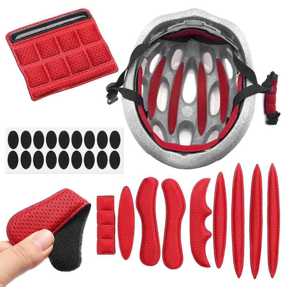 TKEY 27 Pçs/Set Kits De Acolchoamento Universal Capacete Selado Esponja Substituição Motocicleta Bicicleta Ciclismo Almo