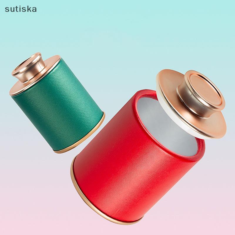 sutiska 1pc Sólido Mini Lata De Chá Vazia Casa Verde Selado Jar Portátil Viagem Pequena Caixa De Embalagem Armazenamento