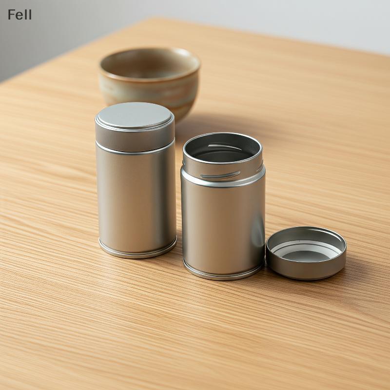 [Fel] Thi Lata De Especiarias Selada Em Folha De Flandres , 1 Peça , Mini Jarra Portátil De Pó Matcha , Recipiente De Ar
