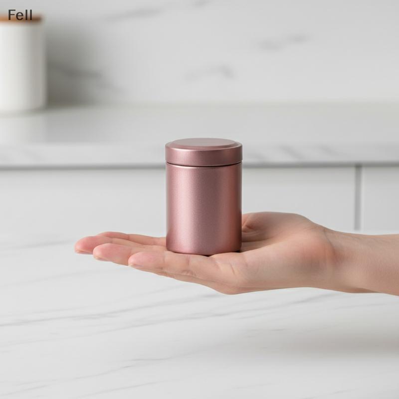 [Fel] Mini Lata De Chá Doméstica , 1 Peça , Jarra Vazia Para Uso Portátil , Recipiente Selado Organização De Folhas Solt
