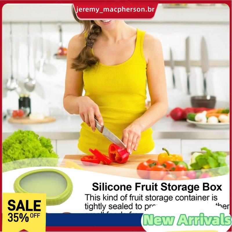 4 Pçs/Set Caixa De Preservação De Frutas Filme De Silicone Alimentos Selada Geladeira Para Armazenamento Vegetal Abacate